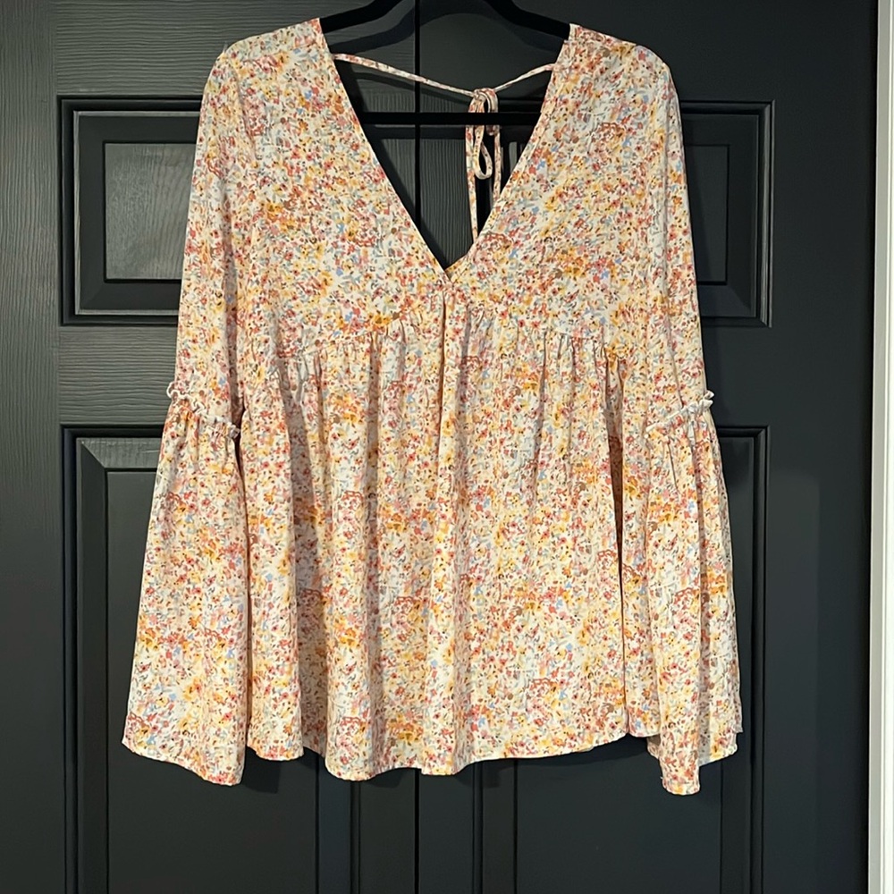 Pink Lily floral top